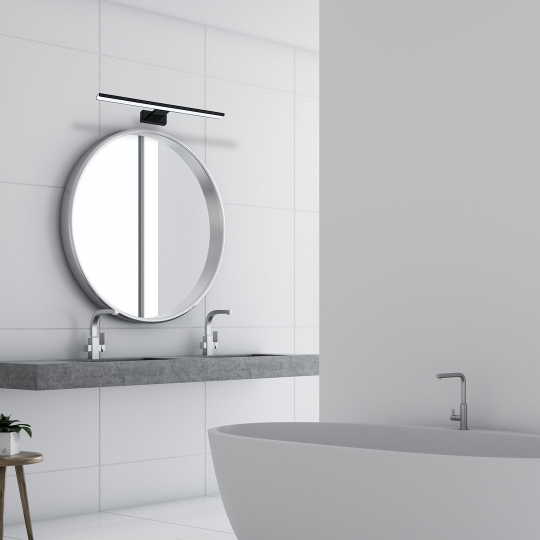 Aplica Milagro Shine LED 13.8W 966lm 4000K 230V Black Metal & Acril IP44 [3]