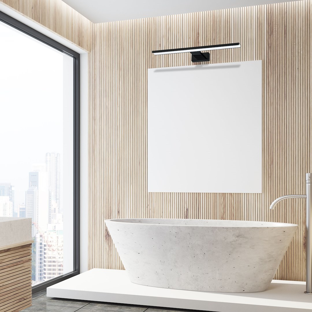 Aplica Milagro Shine LED 13.8W 966lm 4000K 230V Black Metal & Acril IP44 [5]