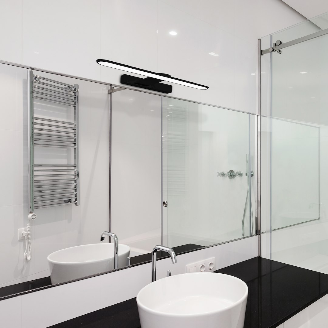 Aplica Milagro Splash LED 8W 560lm 4000K 230V Black Metal & Plastic IP44 [4]