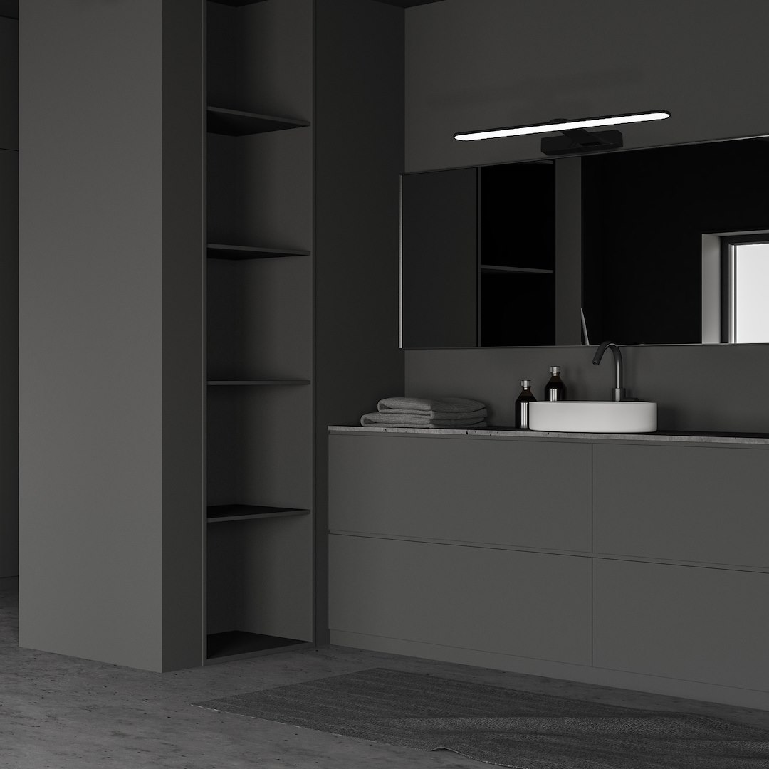 Aplica Milagro Splash LED 8W 560lm 4000K 230V Black Metal & Plastic IP44 [5]