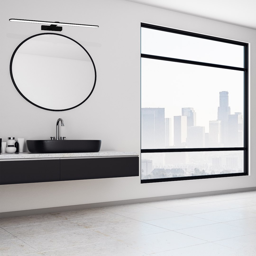 Aplica Milagro Splash LED 12W 840lm 4000K 230V Black Metal & Plastic IP44 [3]