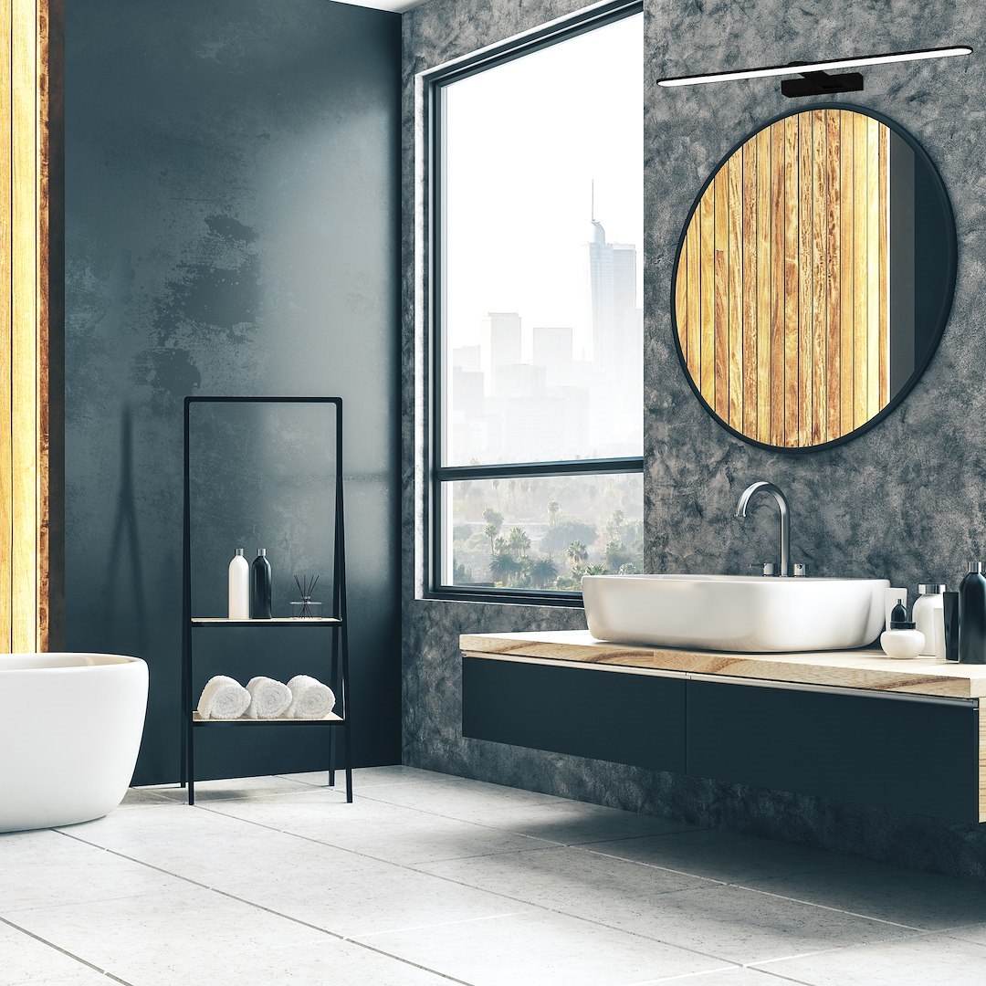 Aplica Milagro Splash LED 12W 840lm 4000K 230V Black Metal & Plastic IP44 [4]