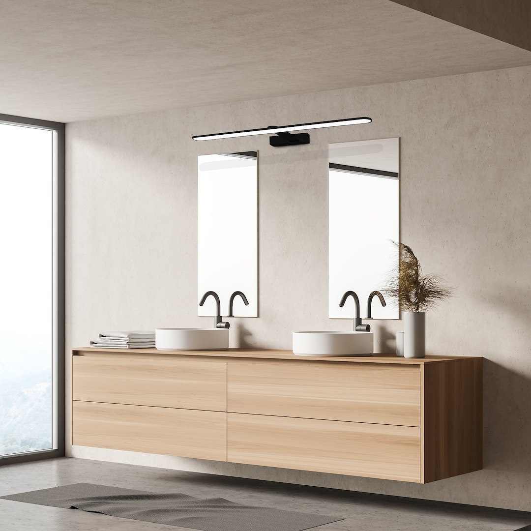 Aplica Milagro Splash LED 12W 840lm 4000K 230V Black Metal & Plastic IP44 [5]