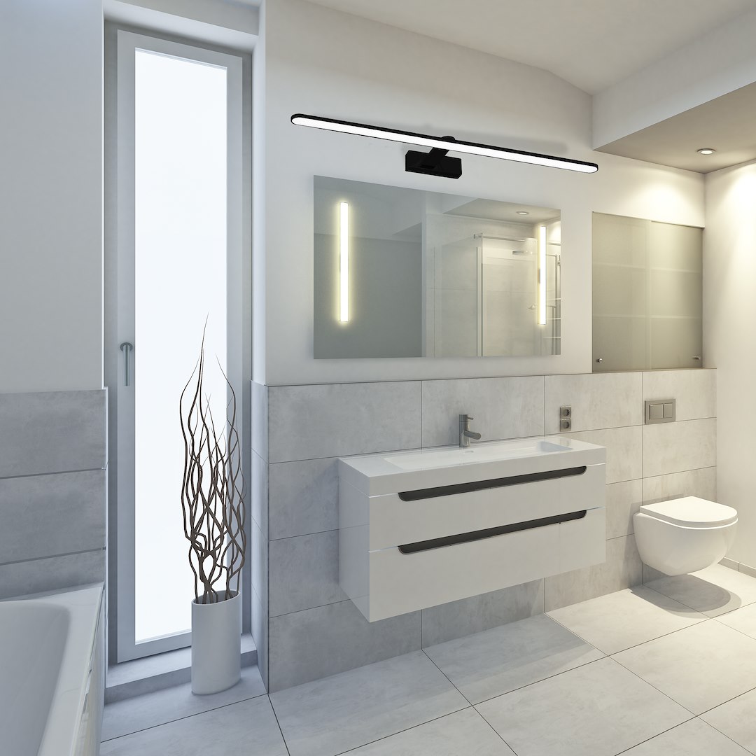 Aplica Milagro Splash LED 21W 1470lm 4000K 230V Black Metal & Plastic IP44 [5]