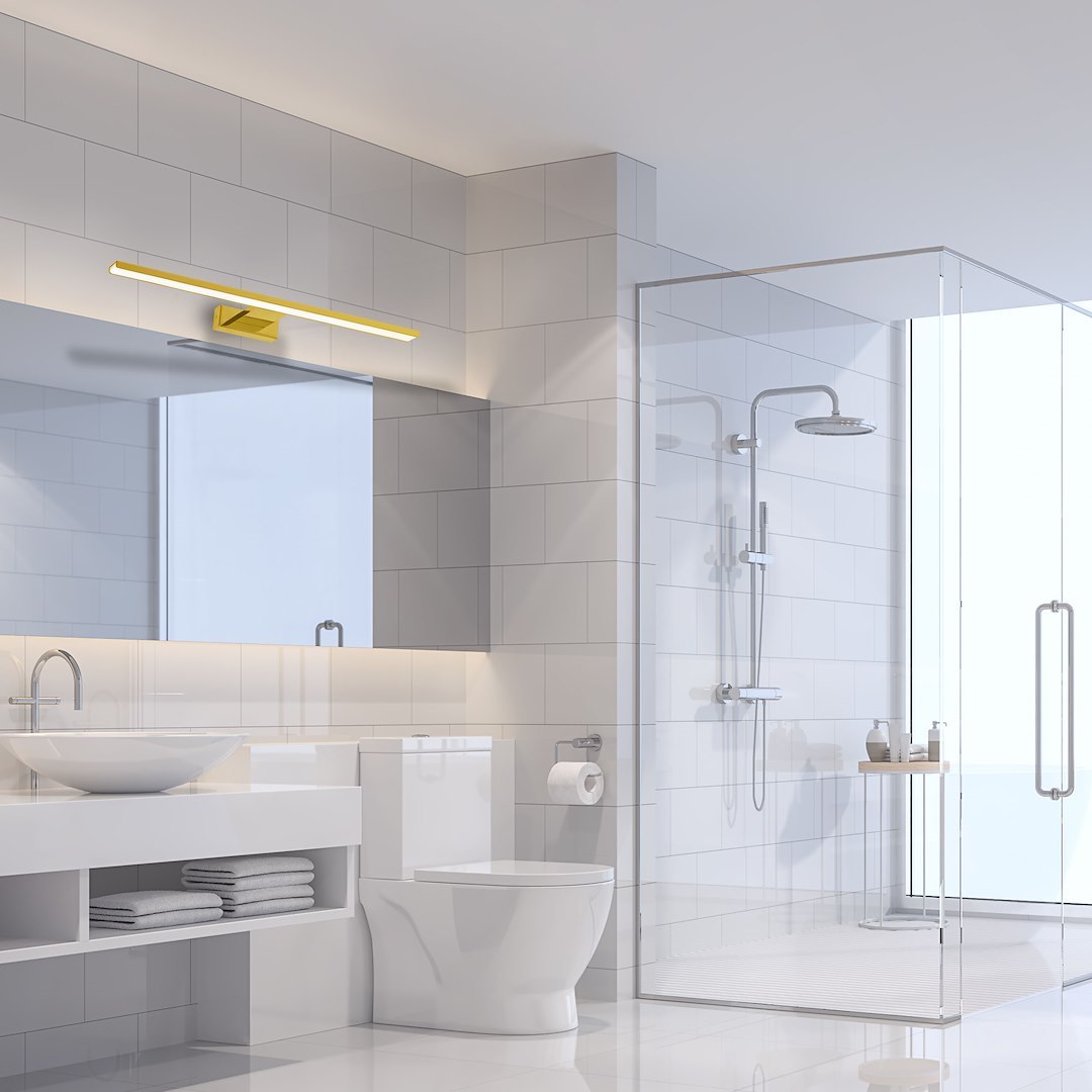 Aplica Milagro Shine LED 13.8W 966 lm 4000K 230V Gold Metal & Acril IP44 [4]