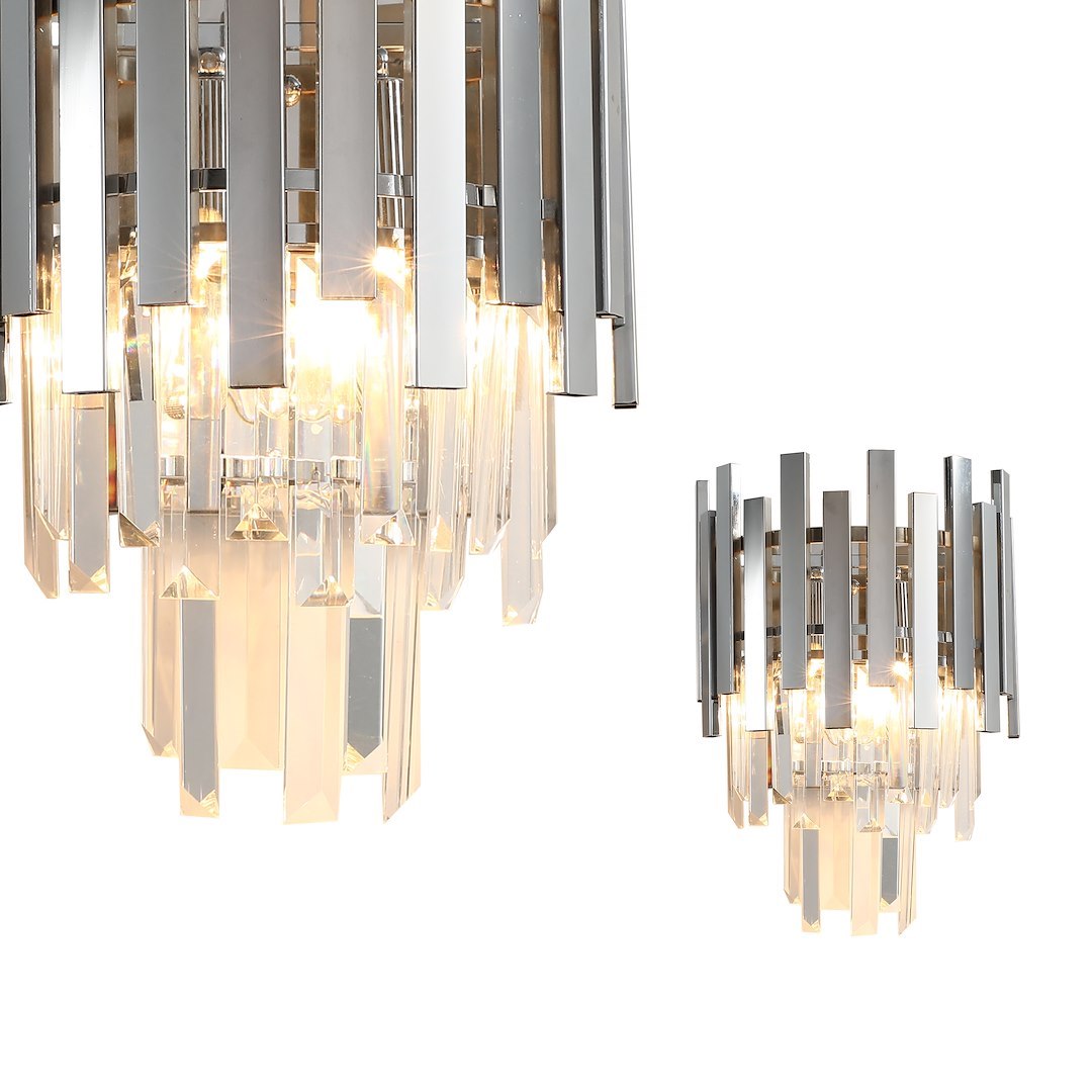 ILUMINAT - Aplică Milagro Aspen  2xE14 40W   230V/50Hz Chrome Metal & Cristal IP20