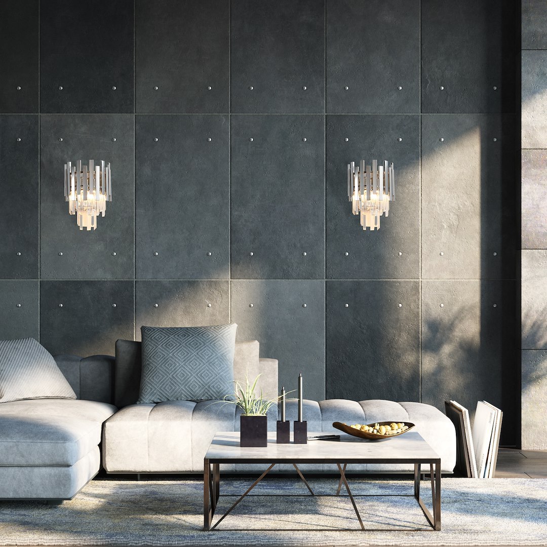 Aplică Milagro Aspen  2xE14 40W   230V/50Hz Chrome Metal & Cristal IP20 [3]