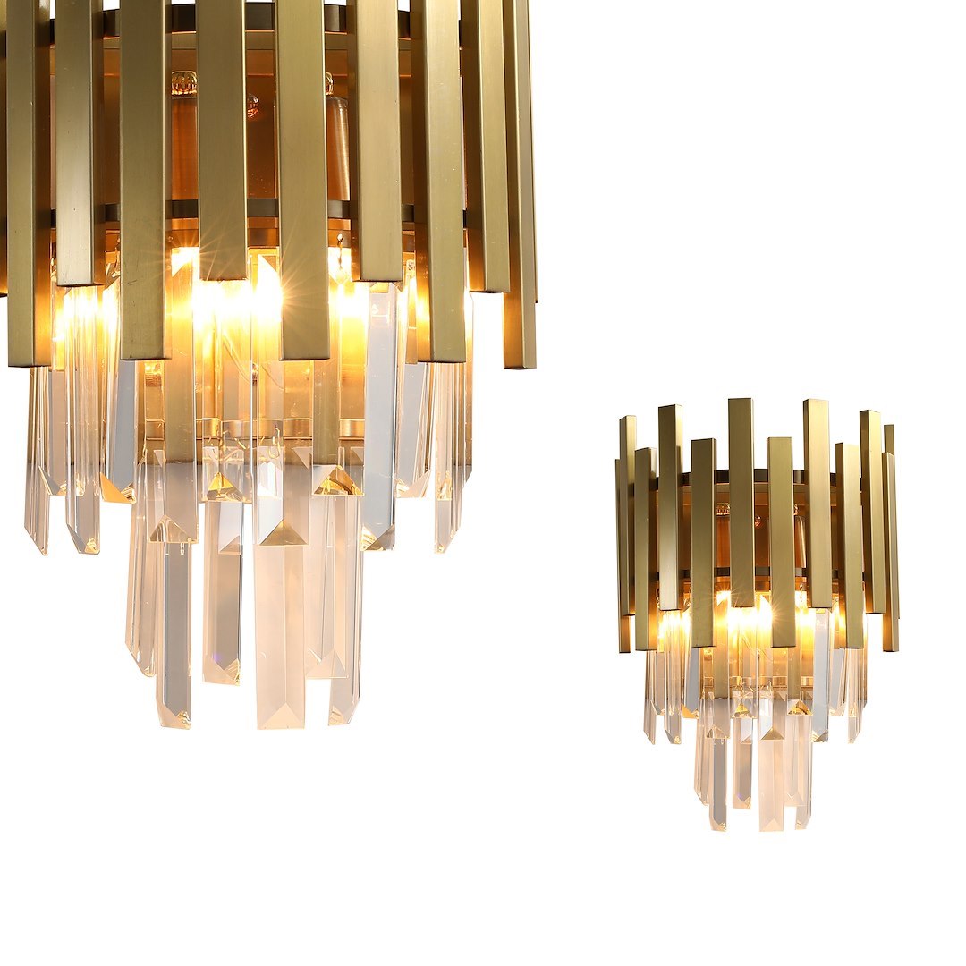 ILUMINAT - Aplică Milagro Aspen  2xE14 40W   230V/50Hz Gold Metal & Cristal IP20