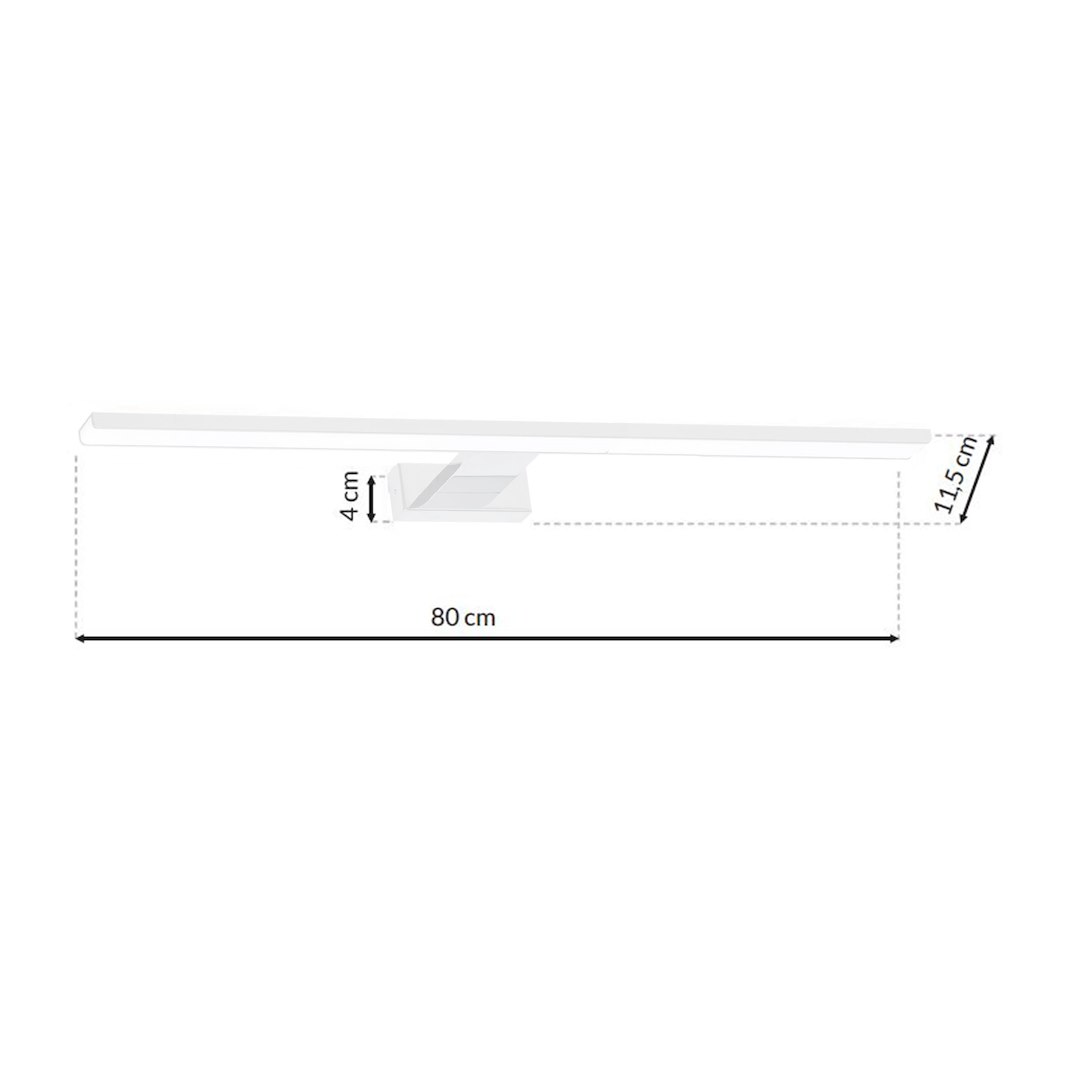 Aplica Milagro Shine LED 15W 1050lm 4000K 230V White Metal & Acril IP44 [6]