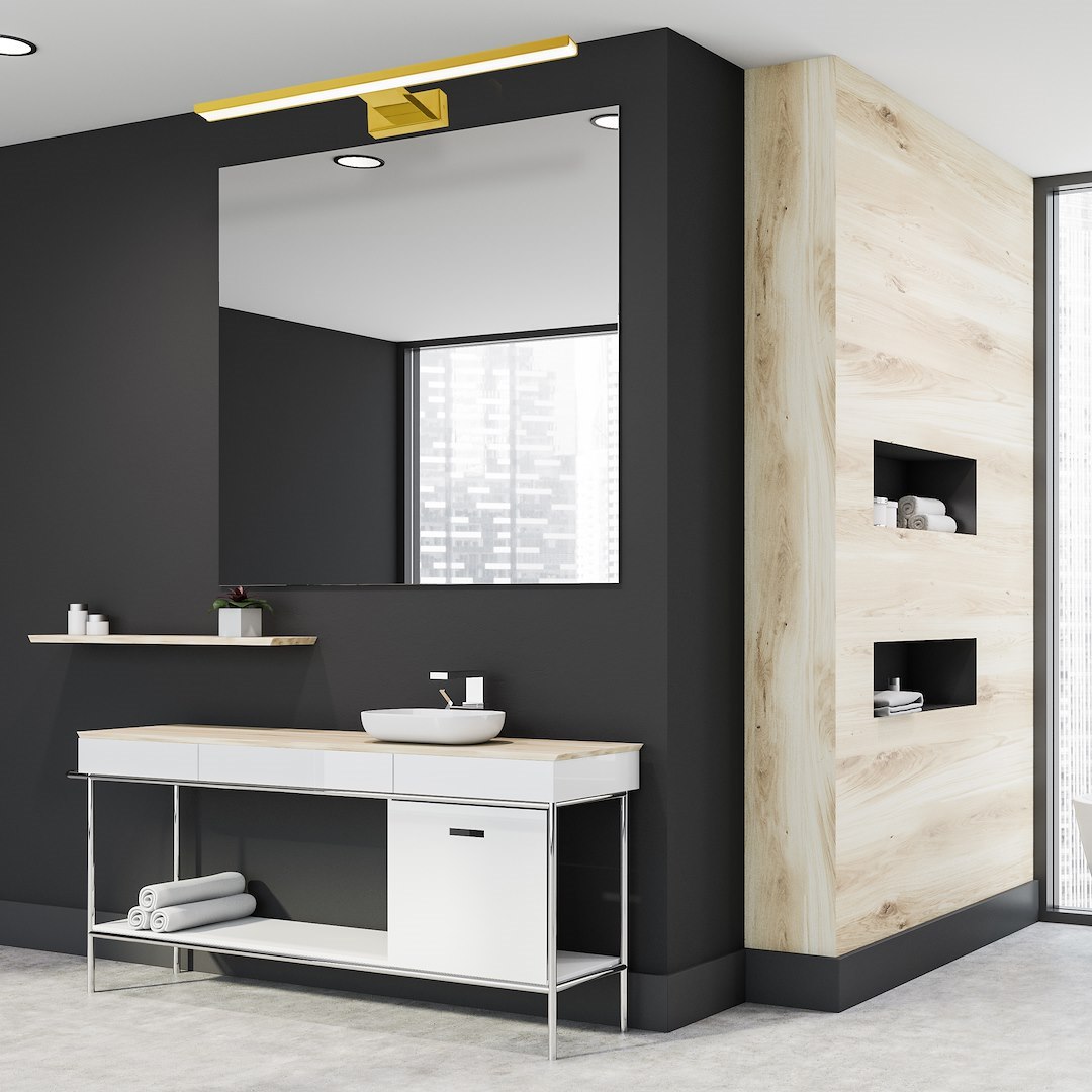 Aplica Milagro Shine LED 15W 1050lm 4000K 230V Gold Metal & Acril IP44 [4]