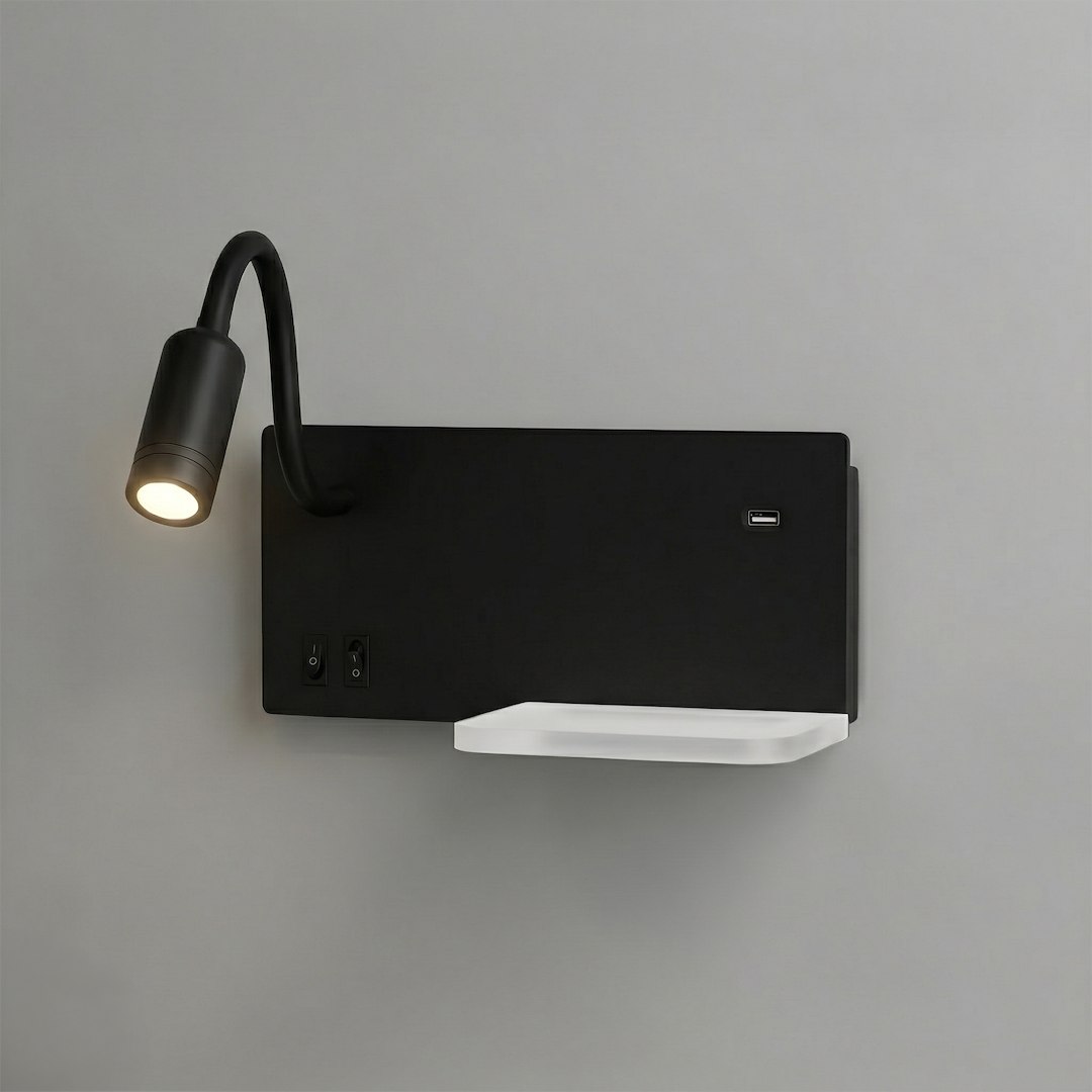 Aplica Milagro Shelf LED 4W. 5W. 2W 800Lm 4000K 230V Black Metal & Acril IP20 [4]