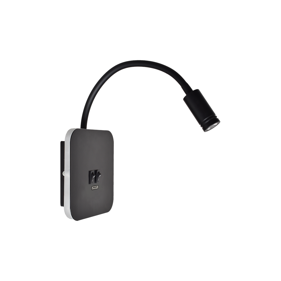 Aplica Milagro Base LED 8W.2W 630 lm 4000K 230V Black Metal & Acril IP20 [5]