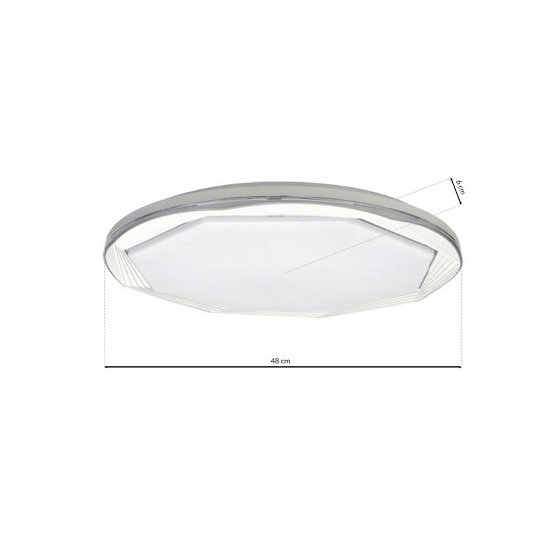 Plafoniera Milagro Optima LED 52W 3640lm 3000K/6000K 230V White Metal & Plastic IP20 [6]