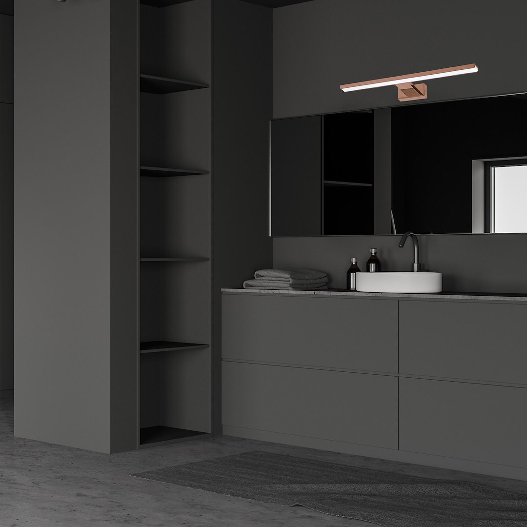 Aplica Milagro Shine LED 13.8W 966 lm 4000K 230V Brass Metal & Acril IP44 [5]