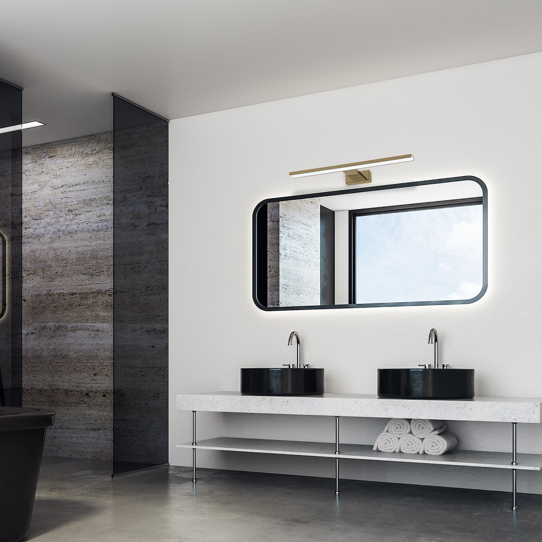 Aplica Milagro Shine LED 13.8W 966 lm 4000K 230V Brass Metal & Acril IP44 [5]