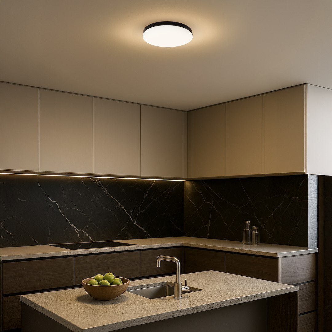 Plafoniera Milagro Maya LED 13W 1650lm 4000K 230V Black Metal & Plastic IP44 [2]