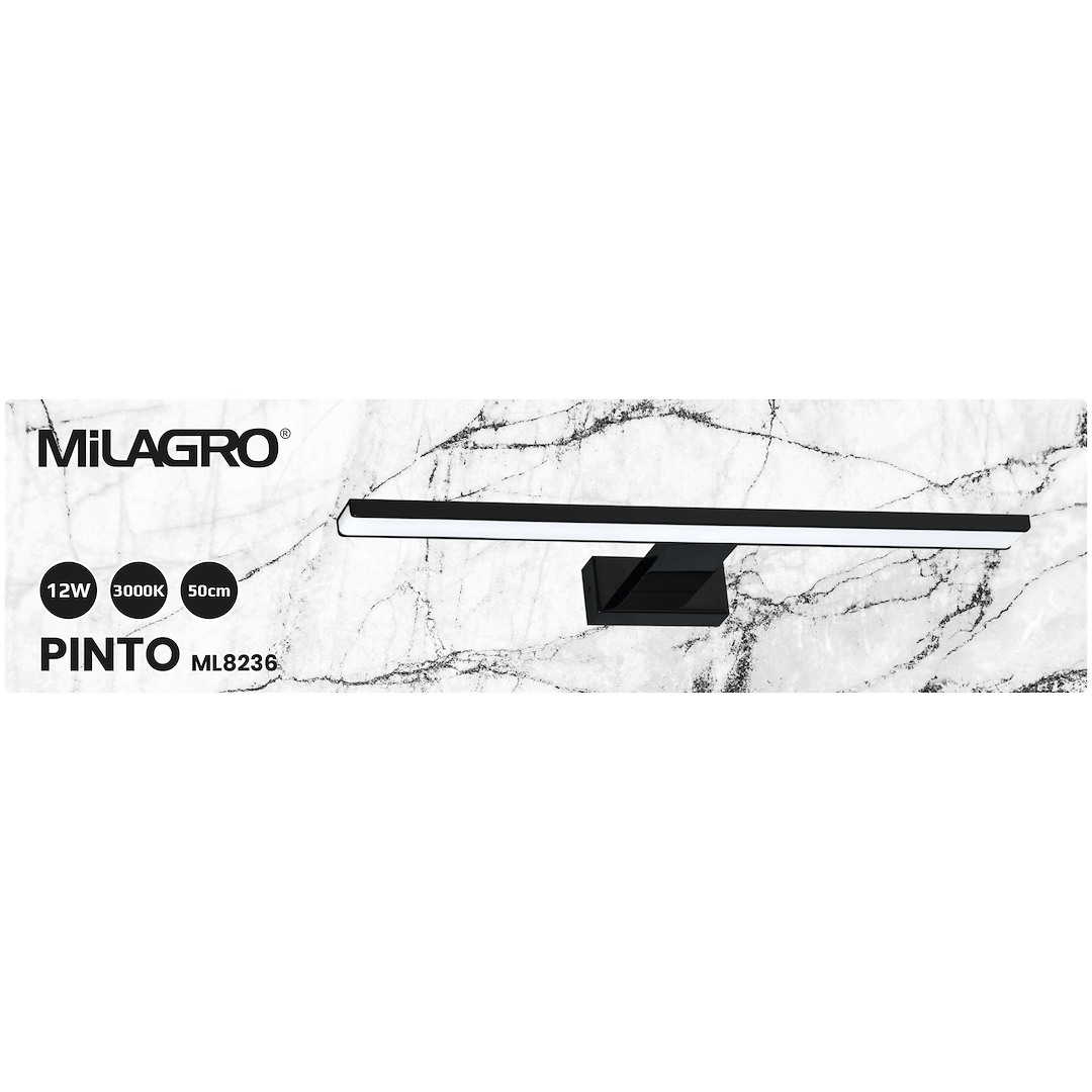 Aplica Milagro Pinto LED 12W 750lm 3000K 230V Black Metal & Plastic IP20 [5]