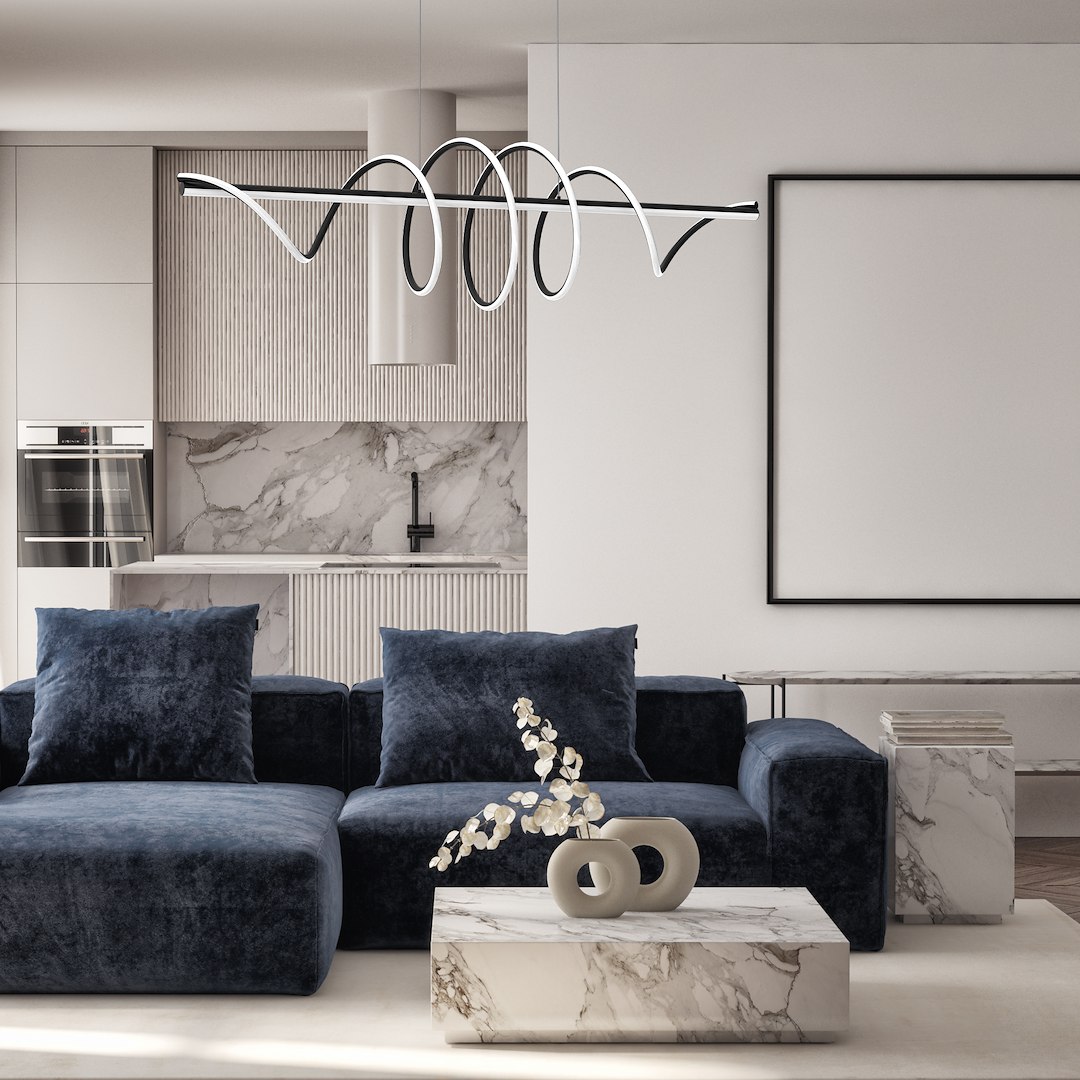 Lustra Milagro Twist LED 90W 3600lm 4000K 230V Black Aluminiu & Plastic IP20 [3]