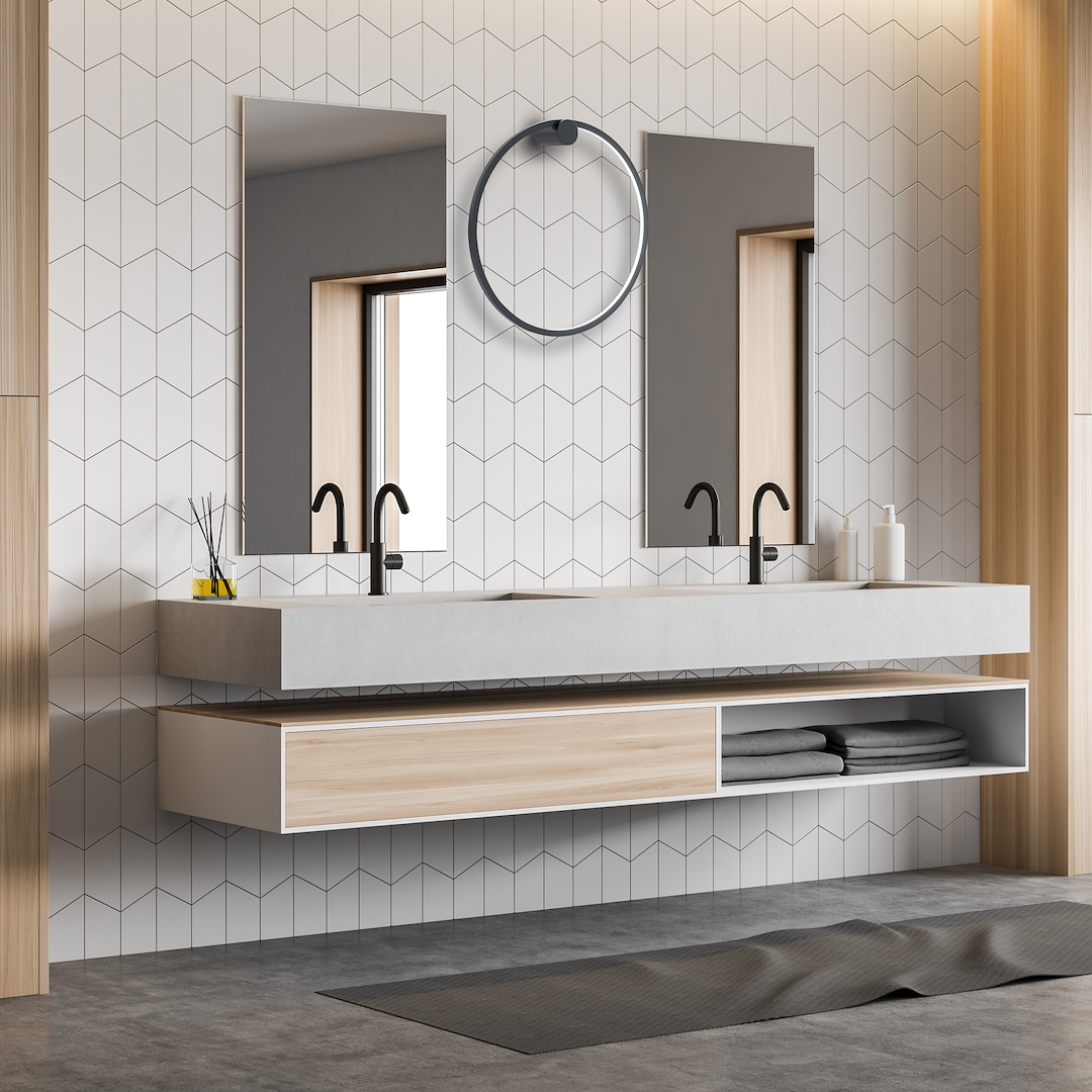 Aplica Milagro Saturno LED 25W 1400lm 4000K 230V Black Aluminiu & Plastic IP44 [2]