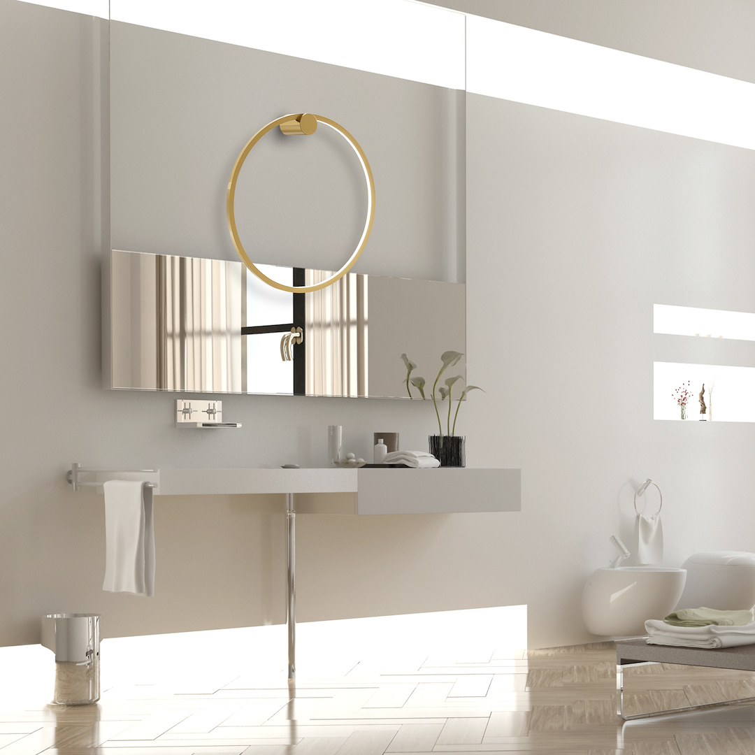 Aplica Milagro Saturno LED 25W 1400lm 4000K 230V Gold Aluminiu & Plastic IP44 [2]