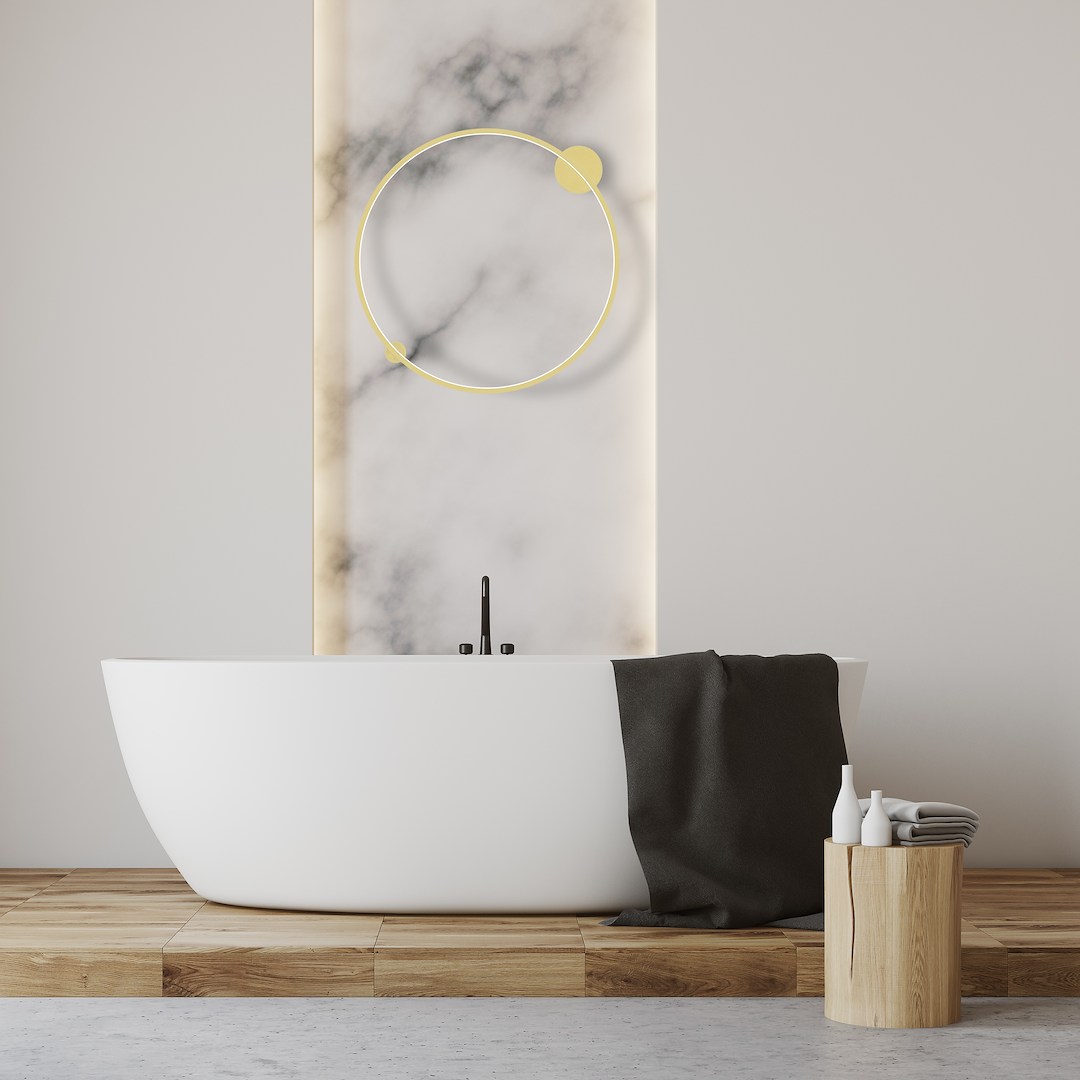 Plafoniera Milagro Saturno LED 46W 2500lm 4000K 230V Gold Aluminiu & Plastic IP44 [2]