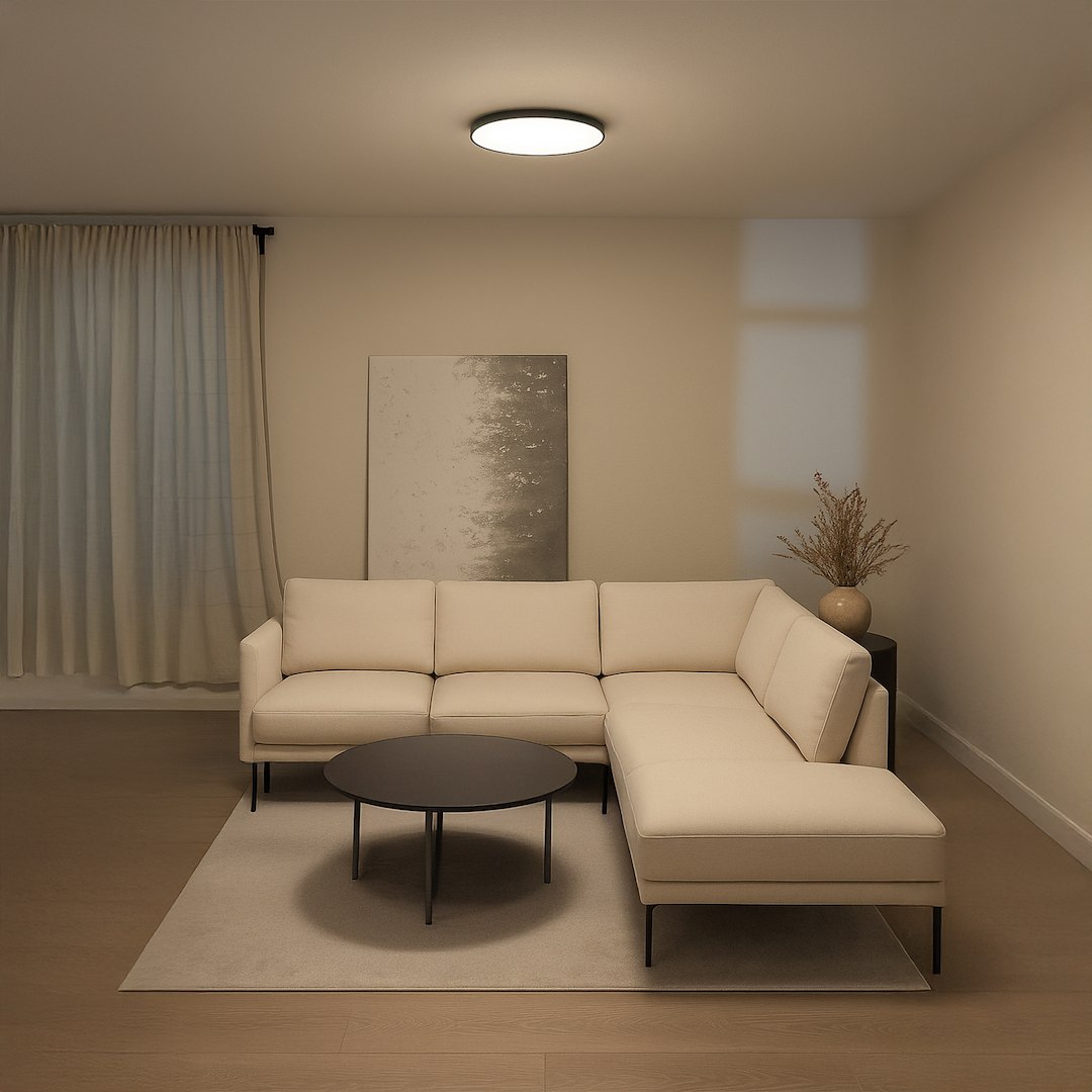 Plafonieră Milagro Slimi  18W 2300 lm 4000K 230V/50Hz Black & White Polipropilena & Polistiren IP40 [1]