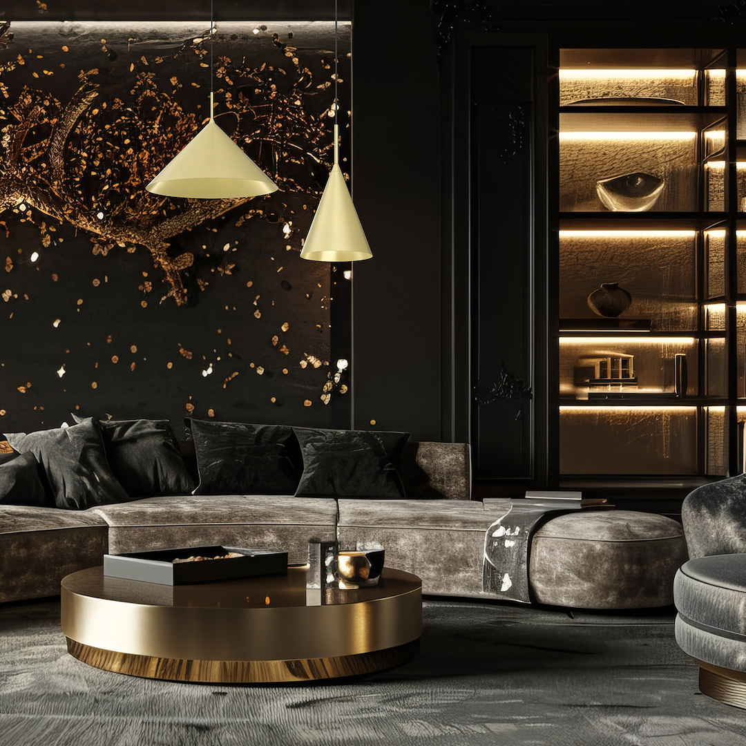 Pendul Milagro Capital  1xGX53   230V/50Hz Black & Gold Metal IP20 [2]