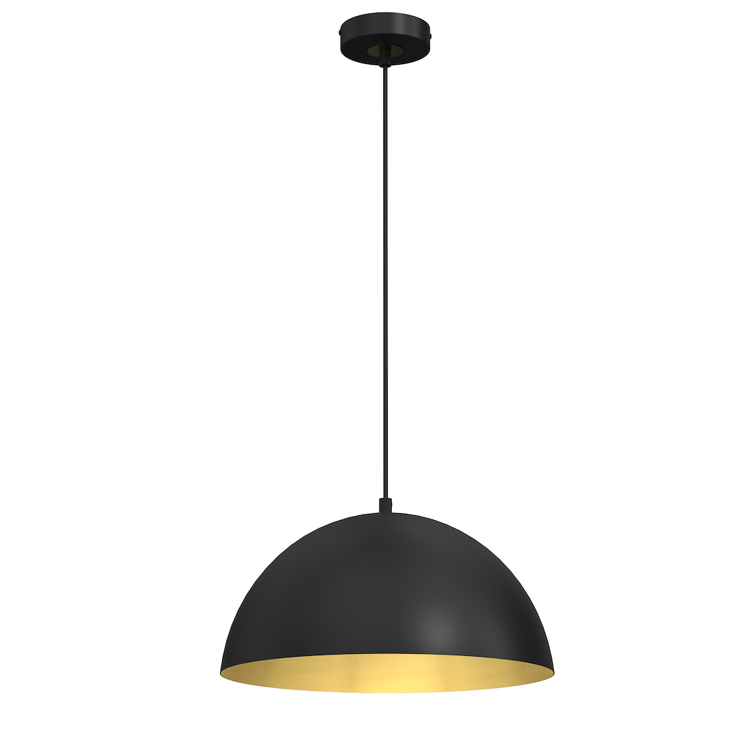 Moderne - Pendul Milagro Beta  1xE27   230V/50Hz Black & Gold Metal IP20