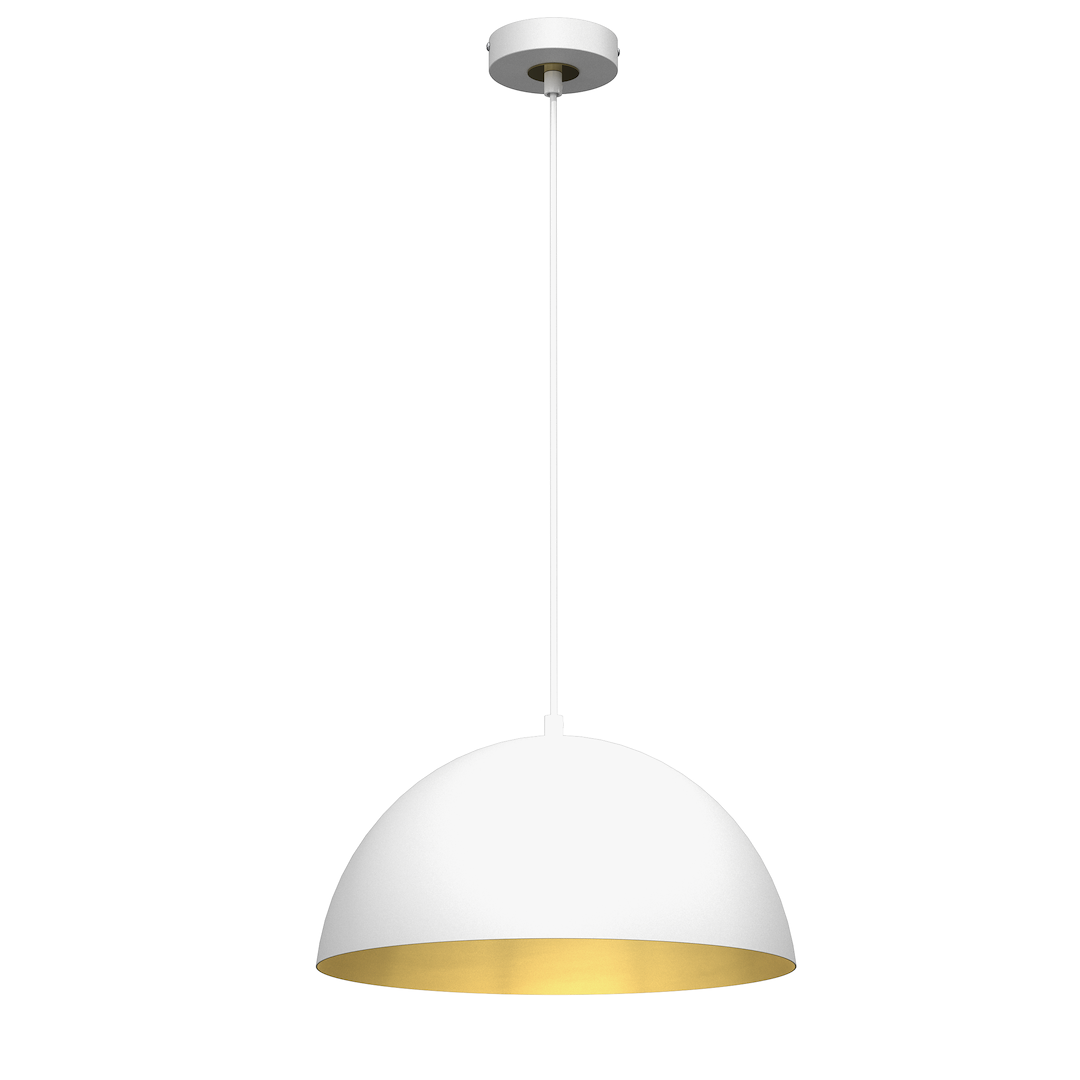 Moderne - Pendul Milagro Beta  1xE27   230V/50Hz White & Gold Metal IP20