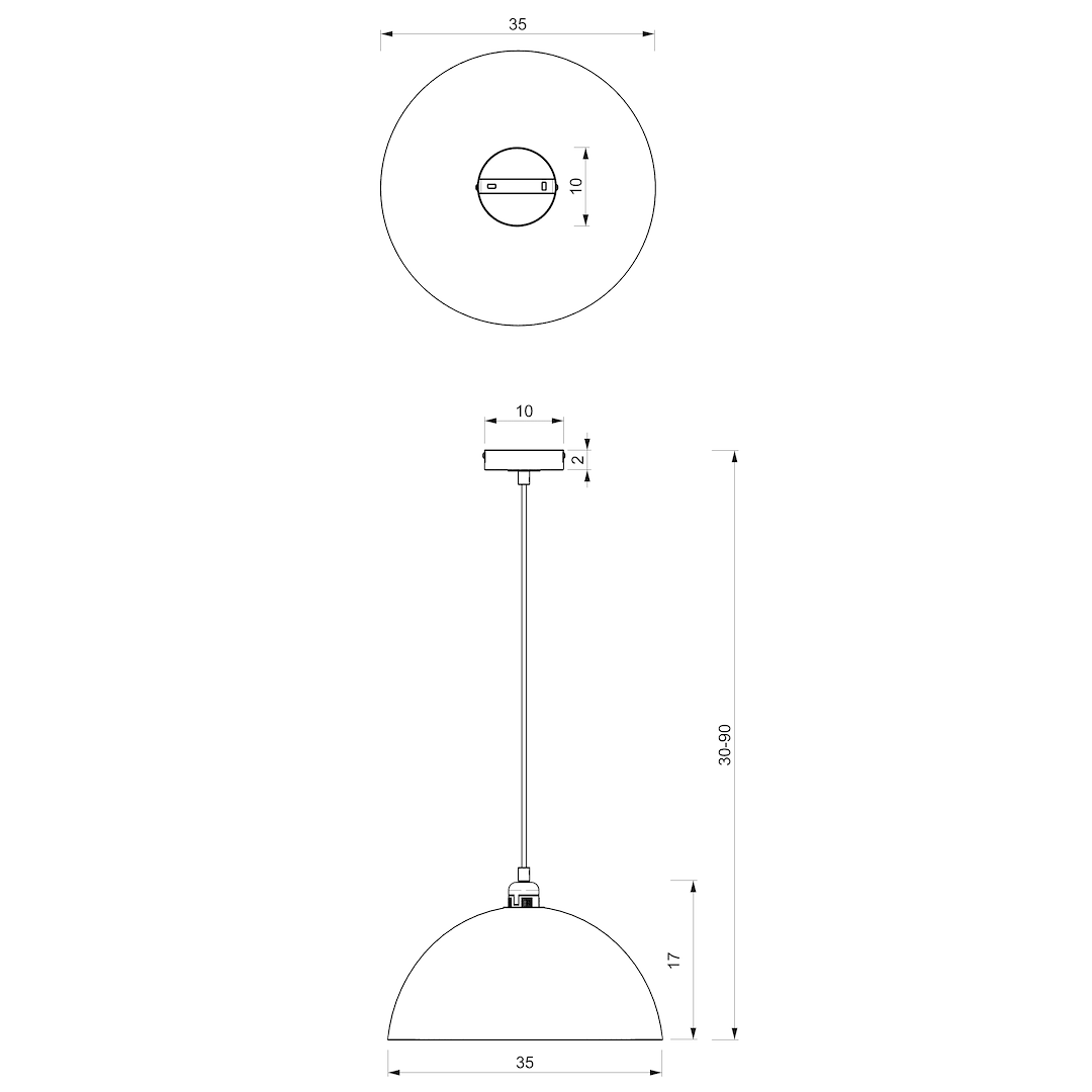 Pendul Milagro Beta  1xE27   230V/50Hz White & Gold Metal IP20 [4]
