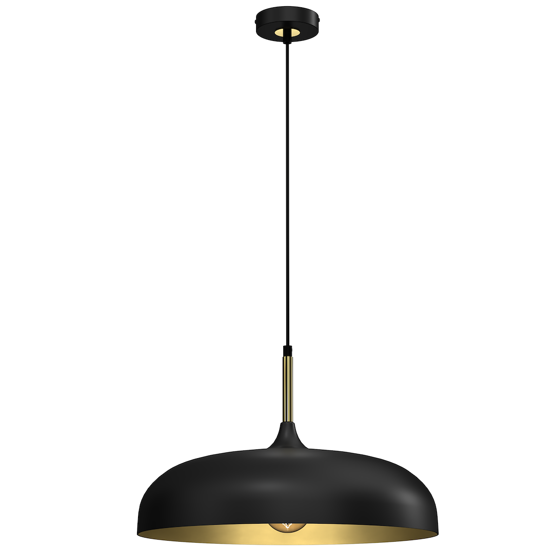 Moderne - Pendul Milagro Lincoln  1xE27 60W   230V/50Hz Black & Gold Metal IP20