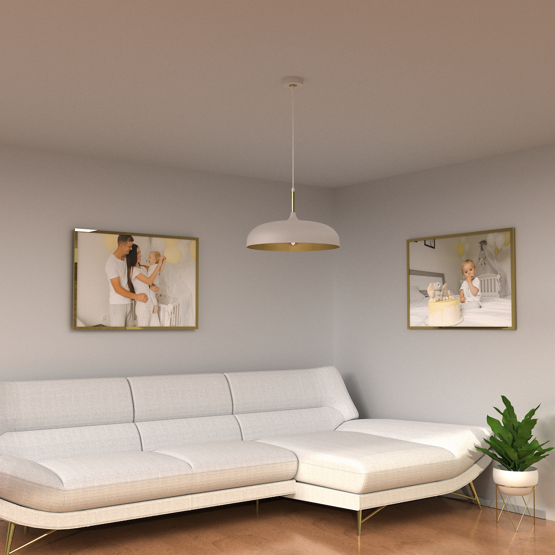 Pendul Milagro Lincoln  1xE27 60W   230V/50Hz White & Gold Metal IP20 [3]