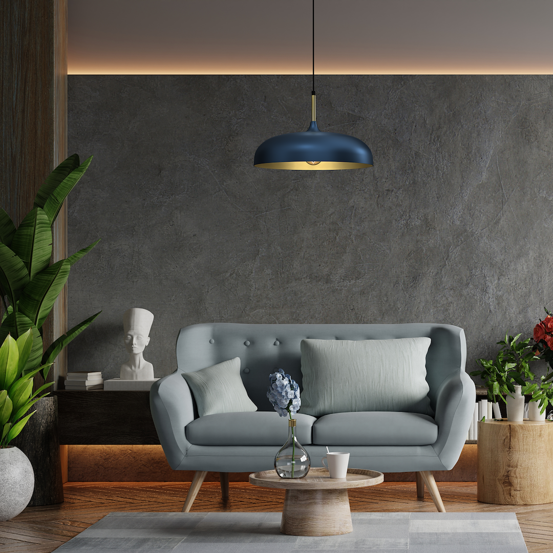 Pendul Milagro Lincoln  1xE27 60W   230V/50Hz Blue & Gold Metal IP20 [8]