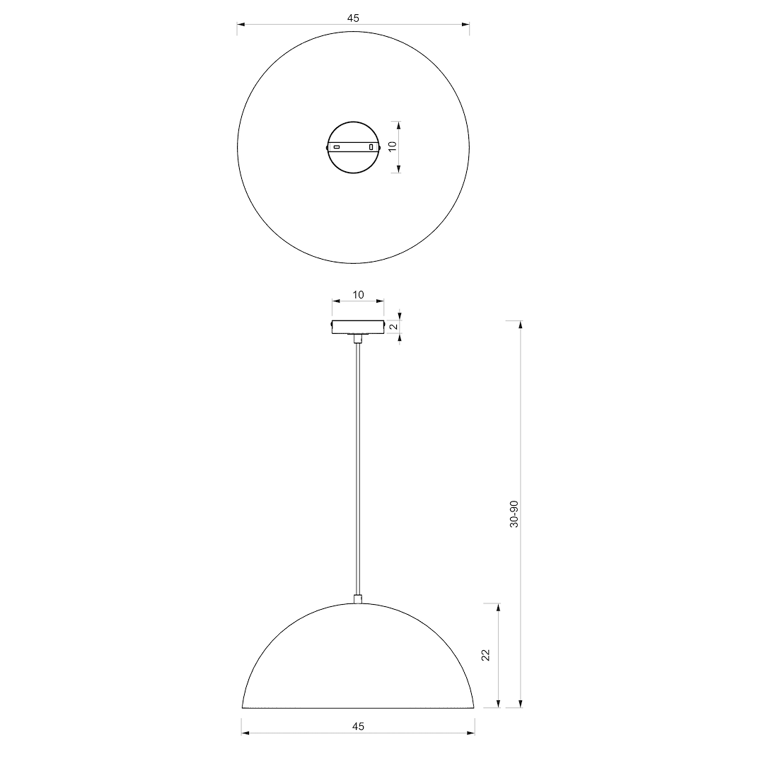 Pendul Milagro Beta  1xE27   230V/50Hz White & Gold Metal IP20 [4]
