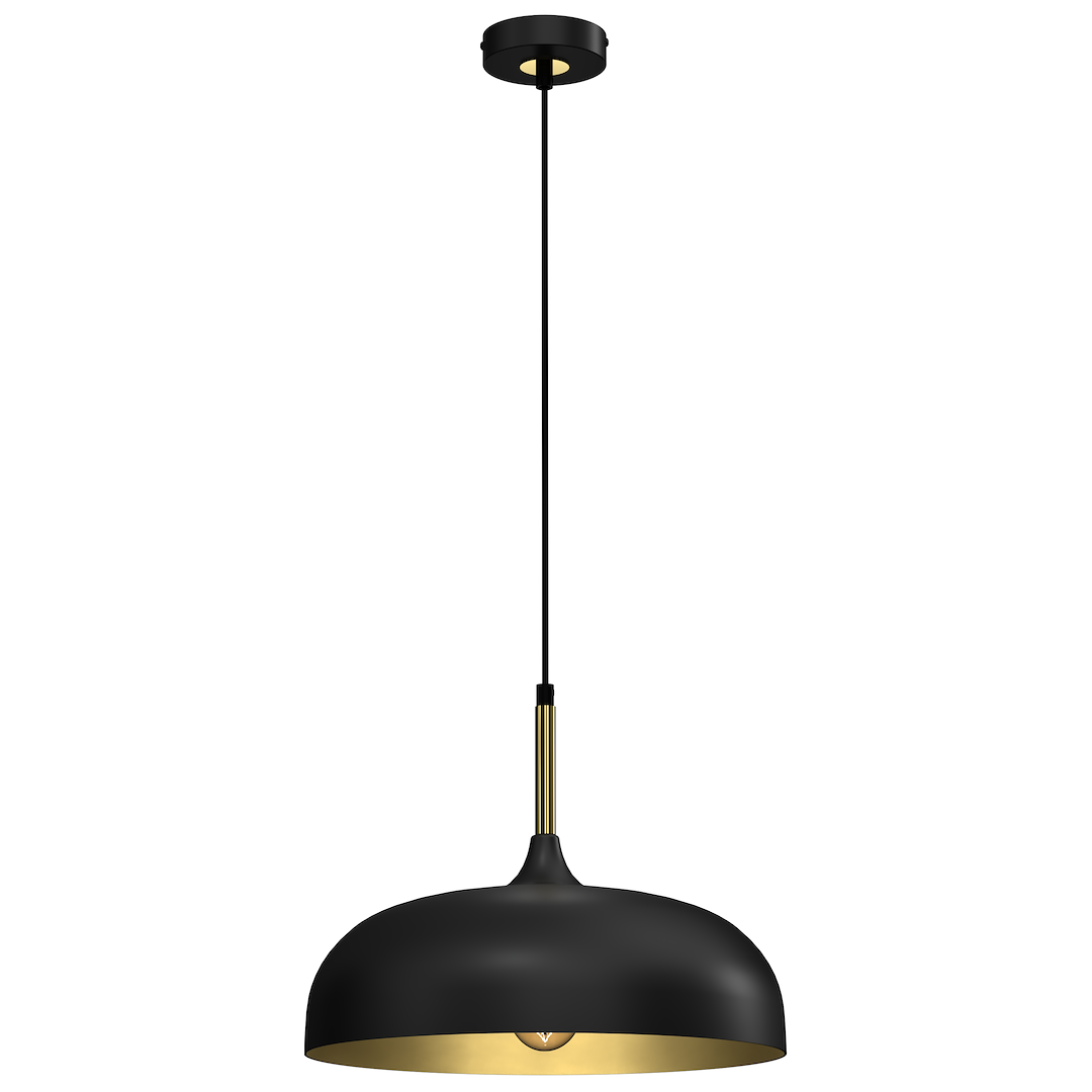 Moderne - Pendul Milagro Lincoln  1xE27 60W   230V/50Hz Black & Gold Metal IP20
