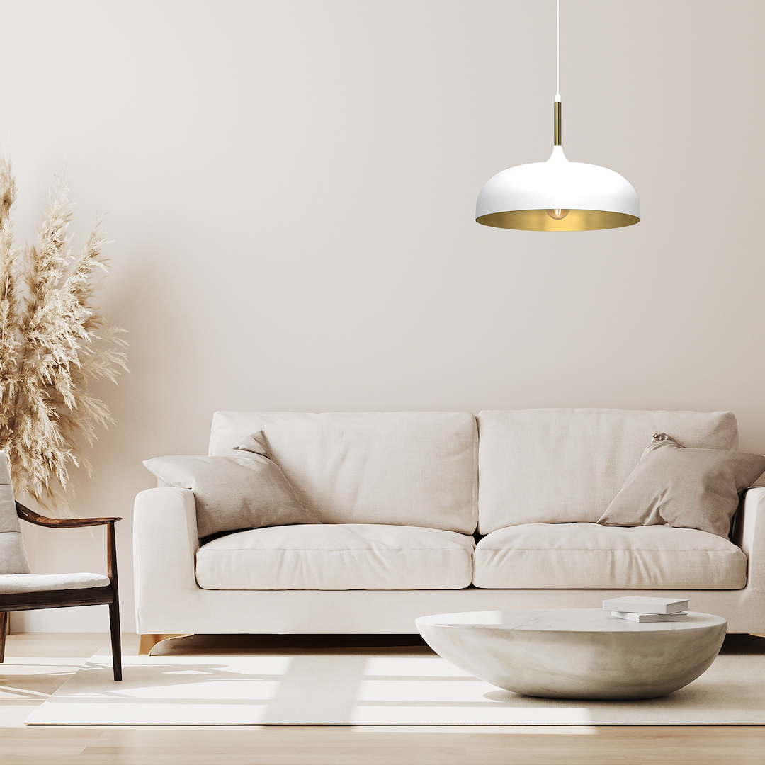 Pendul Milagro Lincoln  1xE27 60W   230V/50Hz White & Gold Metal IP20 [4]