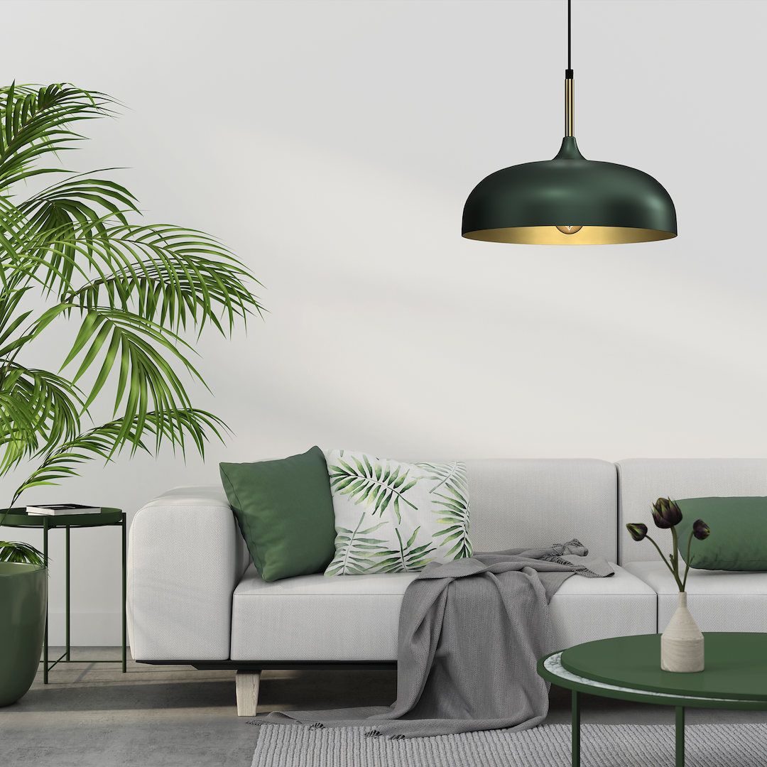 Pendul Milagro Lincoln  1xE27 60W   230V/50Hz Green & Gold Metal IP20 [3]