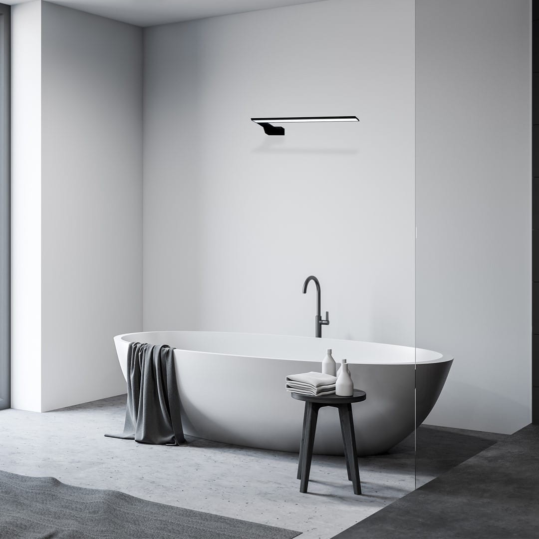 Aplica Milagro Shine LED 11W 770lm 4000K 230V Black Metal & Acril IP44 [2]