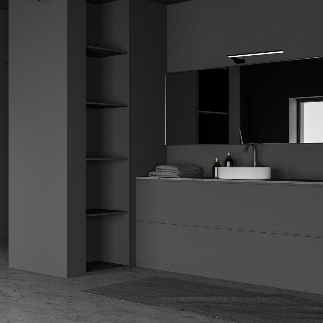 Aplica Milagro Shine LED 11W 770lm 4000K 230V Black Metal & Acril IP44 [5]