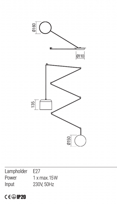 01-1821  Suspensie  REDO DODO, White, E27, 1x15W, IP20 [3]