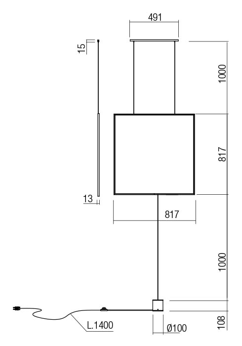 01-2136  Suspensie/lampadar  REDO SLICK, SAND BLACK, LED, 37W, 3726 lm,3000K, , IP20 [2]