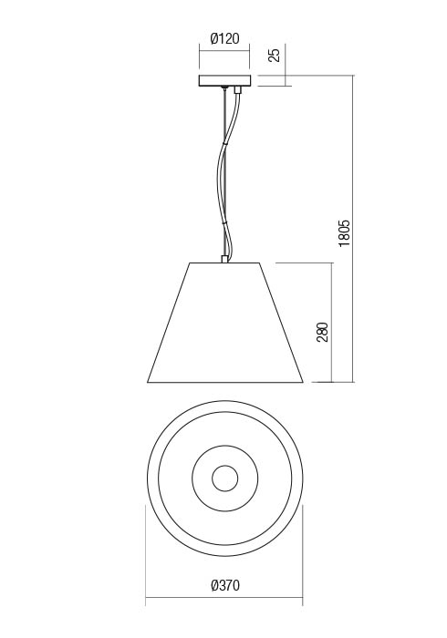01-2215  Suspensie  REDO TESSA, GREY, E27, 1x42W, IP20 [2]