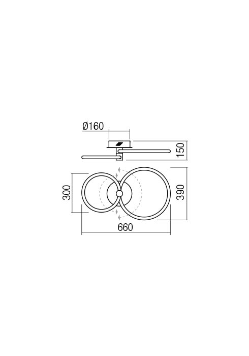 01-2221 Aplica/Plafoniera REDO SPELL LED 32W 2592lm 3000K IP20 Aluminiu Sand White CRI80 DIMABIL [2]