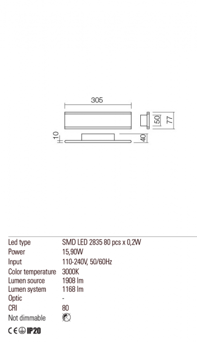 01-2299  Aplica  REDO RAIL, SAND BLACK, LED, 16W, 1908 lm,3000K, , IP20 [3]