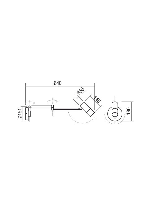 01-2368  Aplica  REDO PIVOT, WHITE, GU10, 1x40W, IP20 [2]