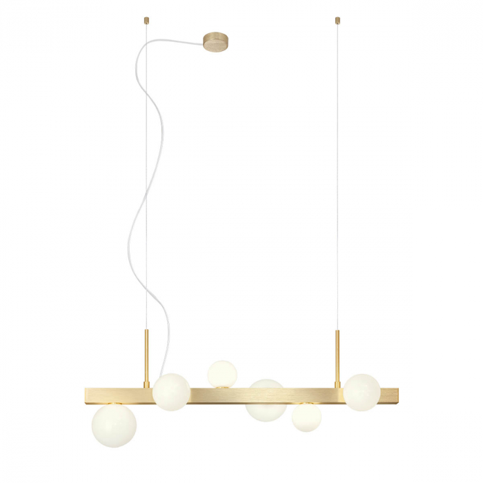 01-2374  Suspensie  REDO GOJI, BRUSHED GOLD, G9, 6 x max.28W, IP20 [4]