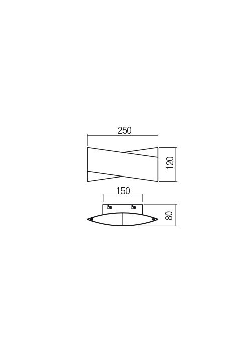01-2379  Aplica  REDO XAVIER, SAND WHITE/SAND BLACK, LED, 17W, 1800 lm,3000K, , IP20 [2]