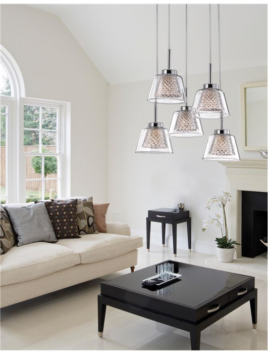 1300301305 Lustra Nova Luce BOCCALE G9 5x5W   Aluminium & Clear Glass Chrome  IP20 [2]