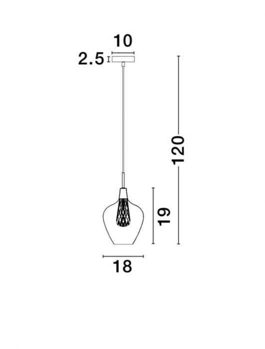 1500202821 Pendul Nova Luce FILO G9 1x5W   Aluminium & Clear Glass Chrome  IP20 [3]