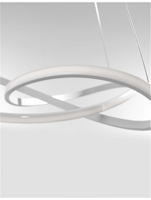 1701101001 Lustra Nova Luce FUSION LED 53W 4081lm 3000K Aluminium & Acrylic White Nedimabil IP20 [3]